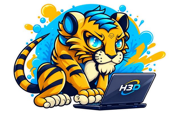 Harimau3D official mascot logo